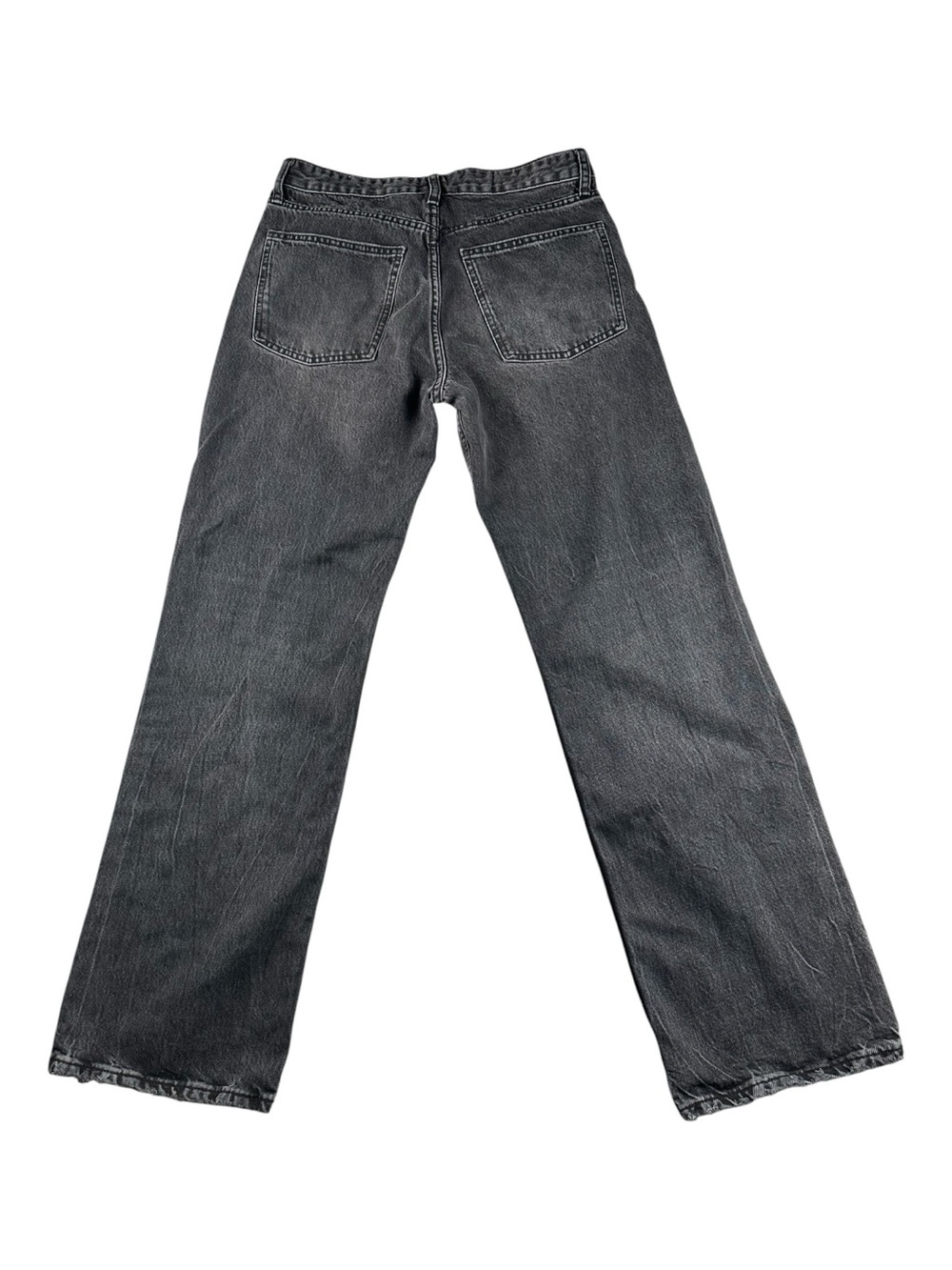 Zara Black Washed High Waist Relaxed Fit Jeans Size 8 - Picture 3 of 12